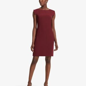 MM Lafleur Sarah Crepe Sheath Dress Plus Size 16 Women Career In Pomegranate